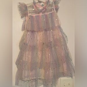 Girls Pastel Starry tulle dress